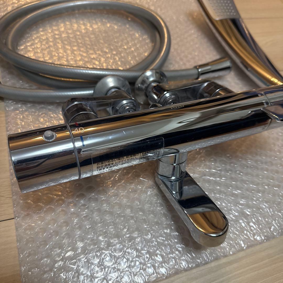 TOTO サーモスタット混合水栓 TBV03445J1 シャワーヘッドホース付き