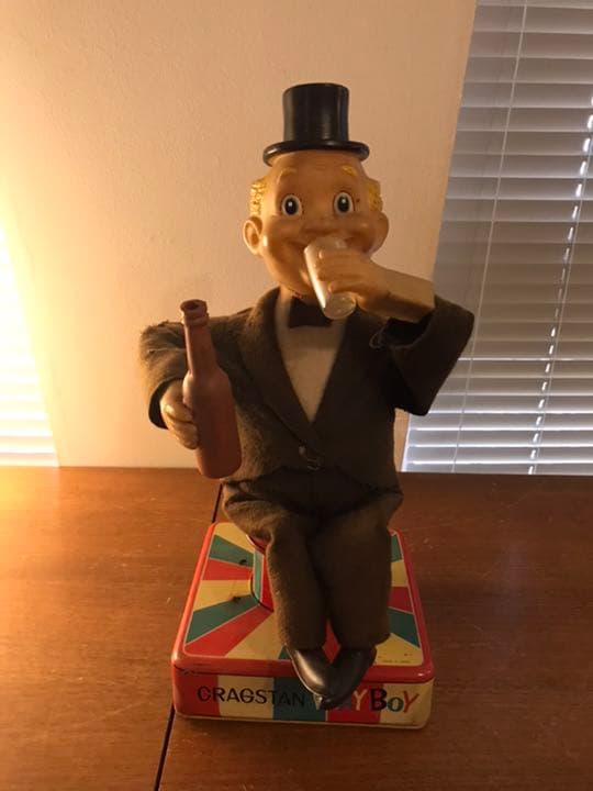 ヴィンテージ　ブリキ人形　バー　客