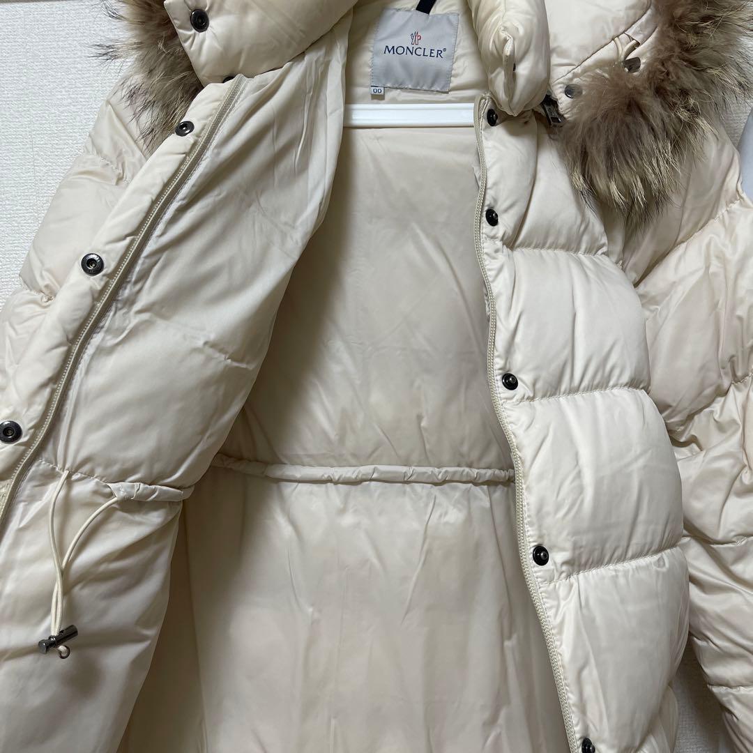 MONCLER フード付きダウンジャケット アイボリー