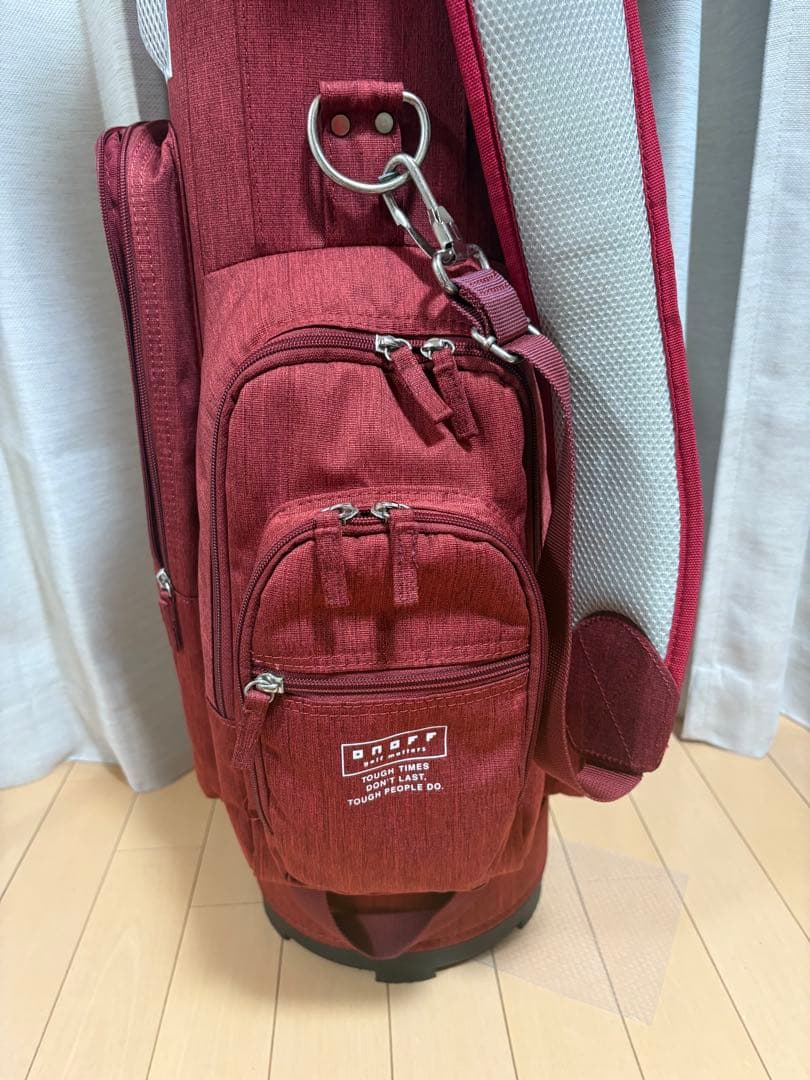 キャディバッグ ゴルフ　メンズ　オノフ レッド　9型　おまけ付き