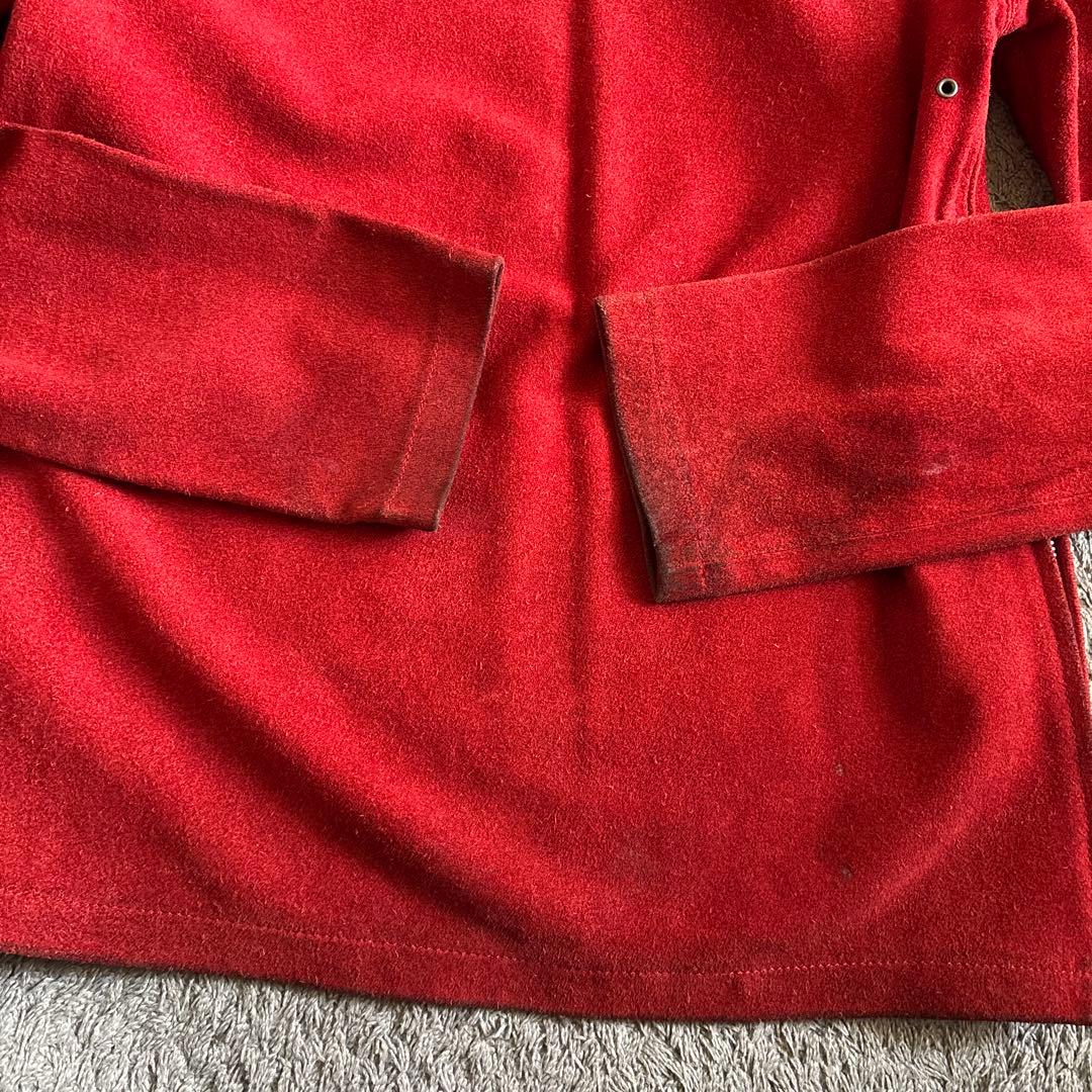90s スエード レザートップ ボルドー　牛革　脇ジップ 国産　ヴィンテージ