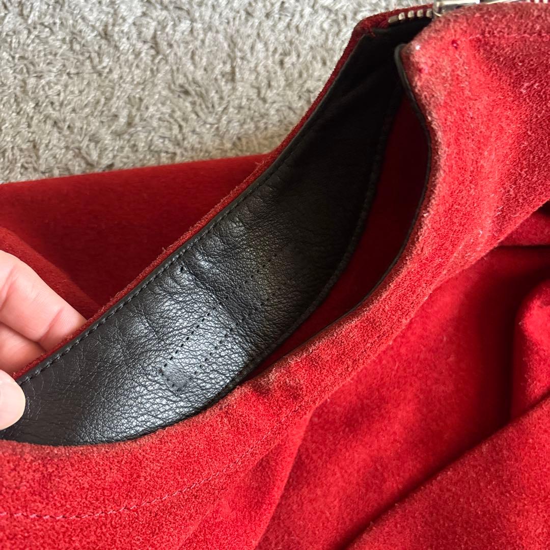 90s スエード レザートップ ボルドー　牛革　脇ジップ 国産　ヴィンテージ