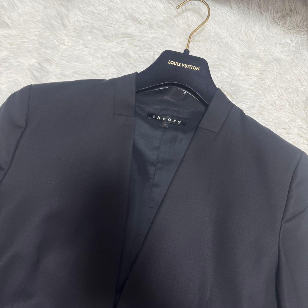 極上美品 大きめ セオリー パンツスーツ SUPER TAILOR ネイビー
