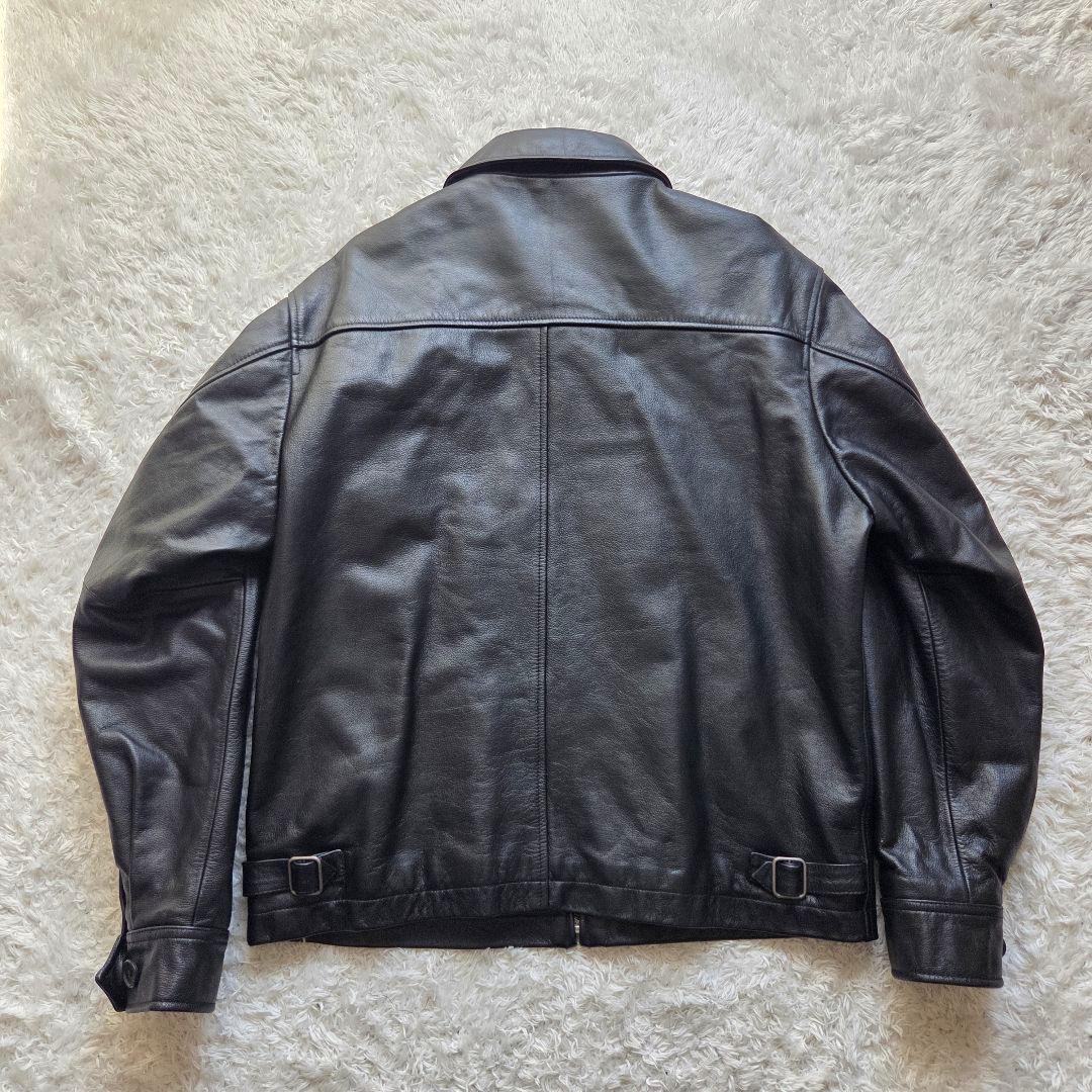 美品 OLD GAP レザー ジャケット 90s S ブラック 短丈