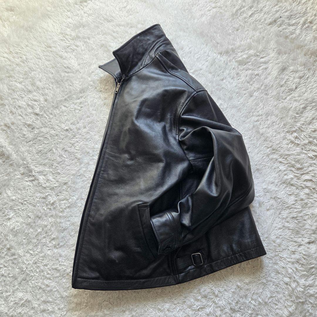 美品 OLD GAP レザー ジャケット 90s S ブラック 短丈
