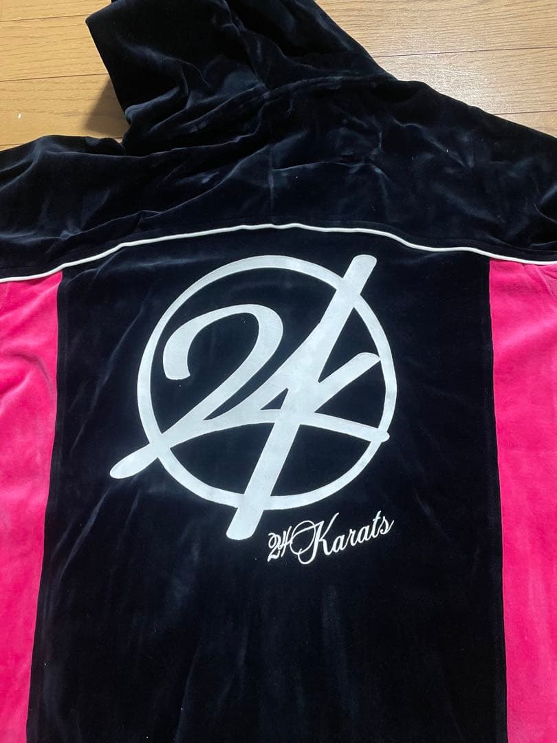 XL 24karatsジャージ セット 黒 ピンク