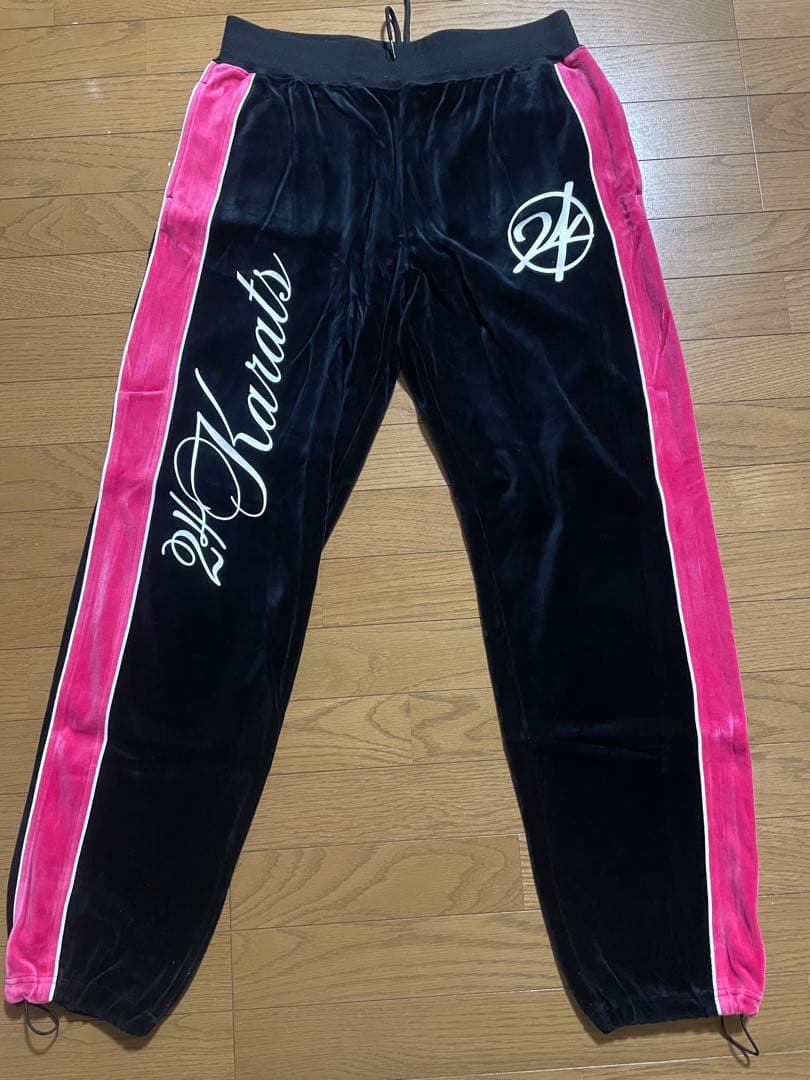 XL 24karatsジャージ セット 黒 ピンク