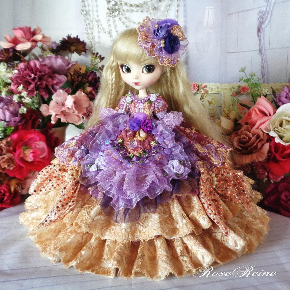 ★初売りセール マリーアントワネット エレガントゴールドのフリルドールドレス