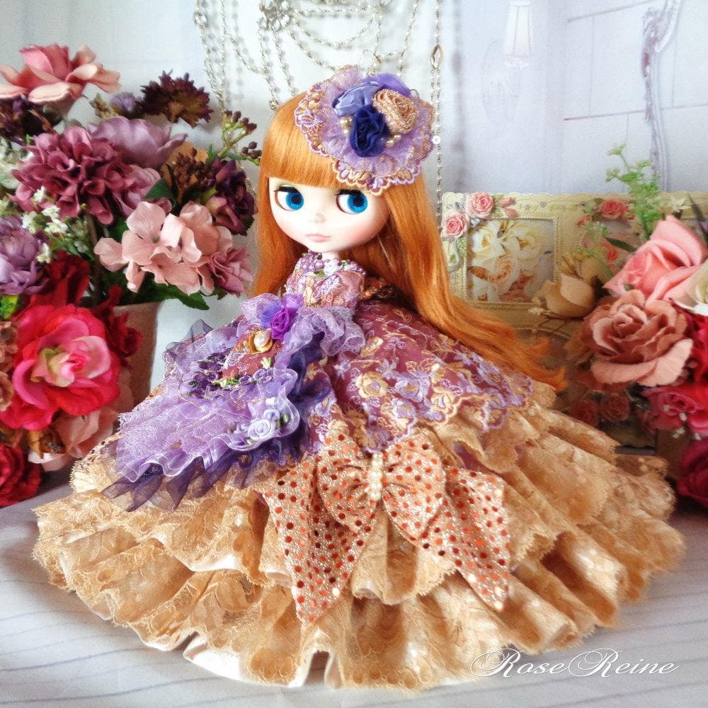 ★初売りセール マリーアントワネット エレガントゴールドのフリルドールドレス