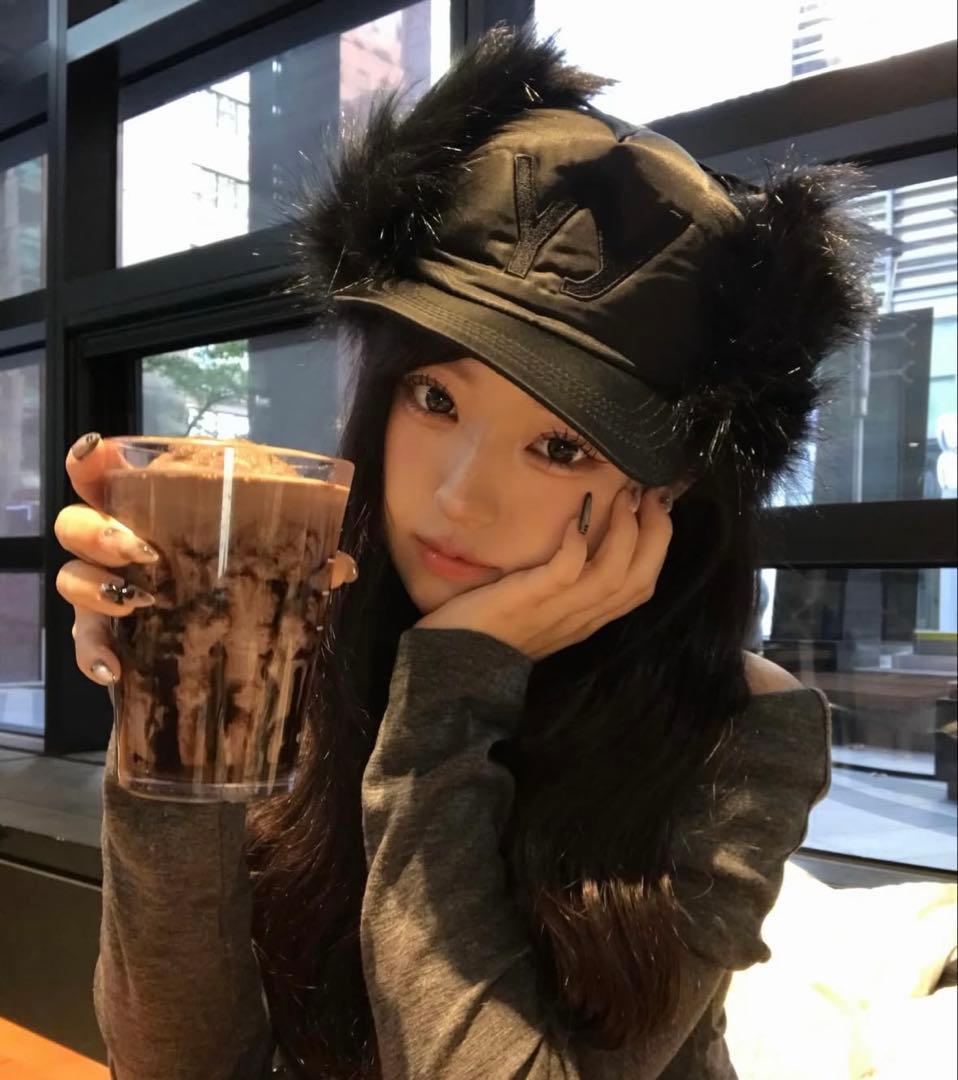 即発送 タグ付 割引有 OPEN Yy 帽子 ファーキャップ ブラック