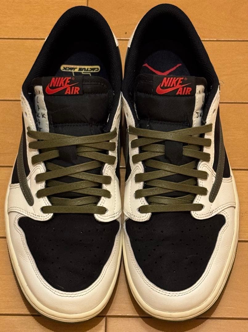 トラビススコット × W Air Jordan 1 Low OG オリーブ