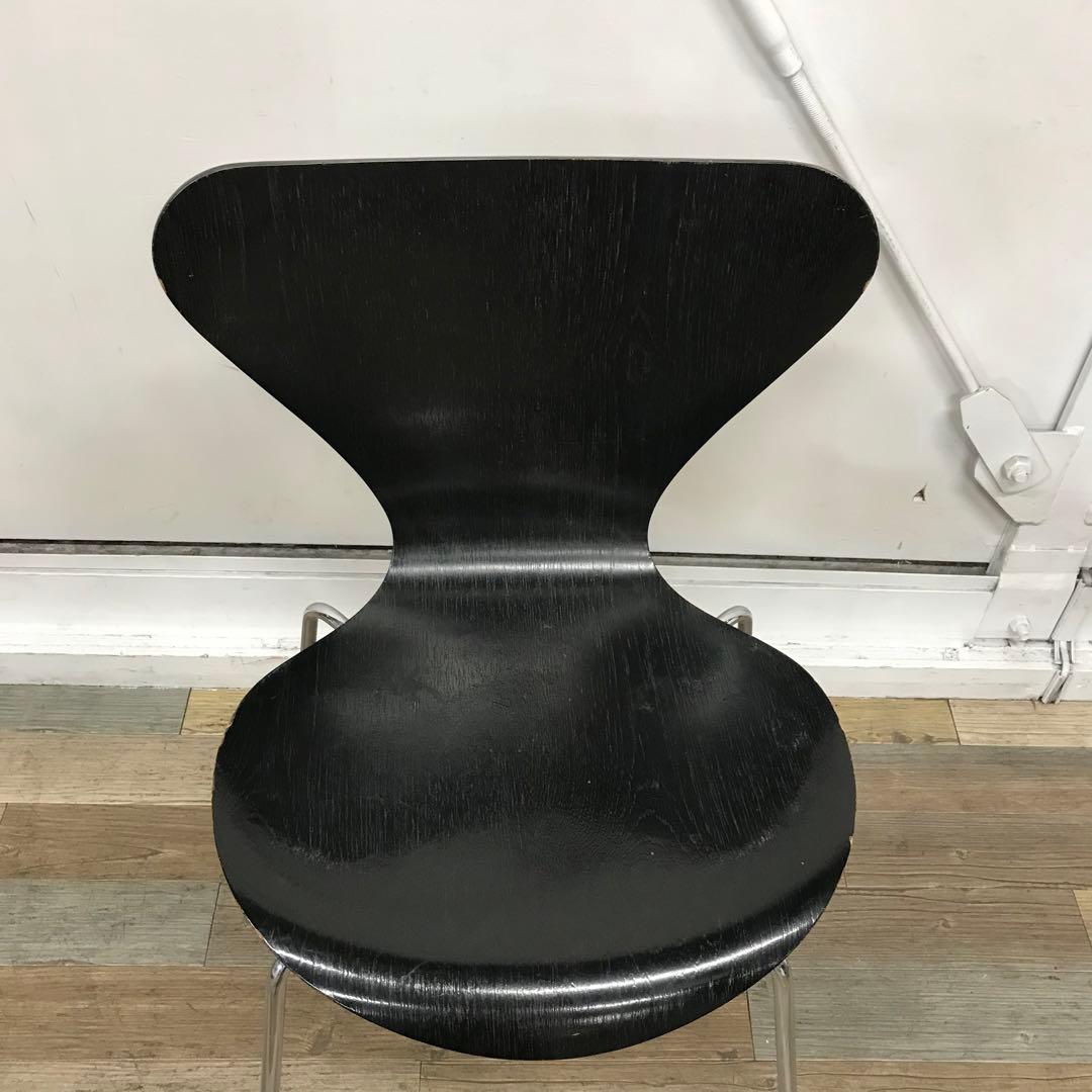 【訳あり・傷多数】 FRITZ HANSEN　セブンチェア　ブラック系 ②