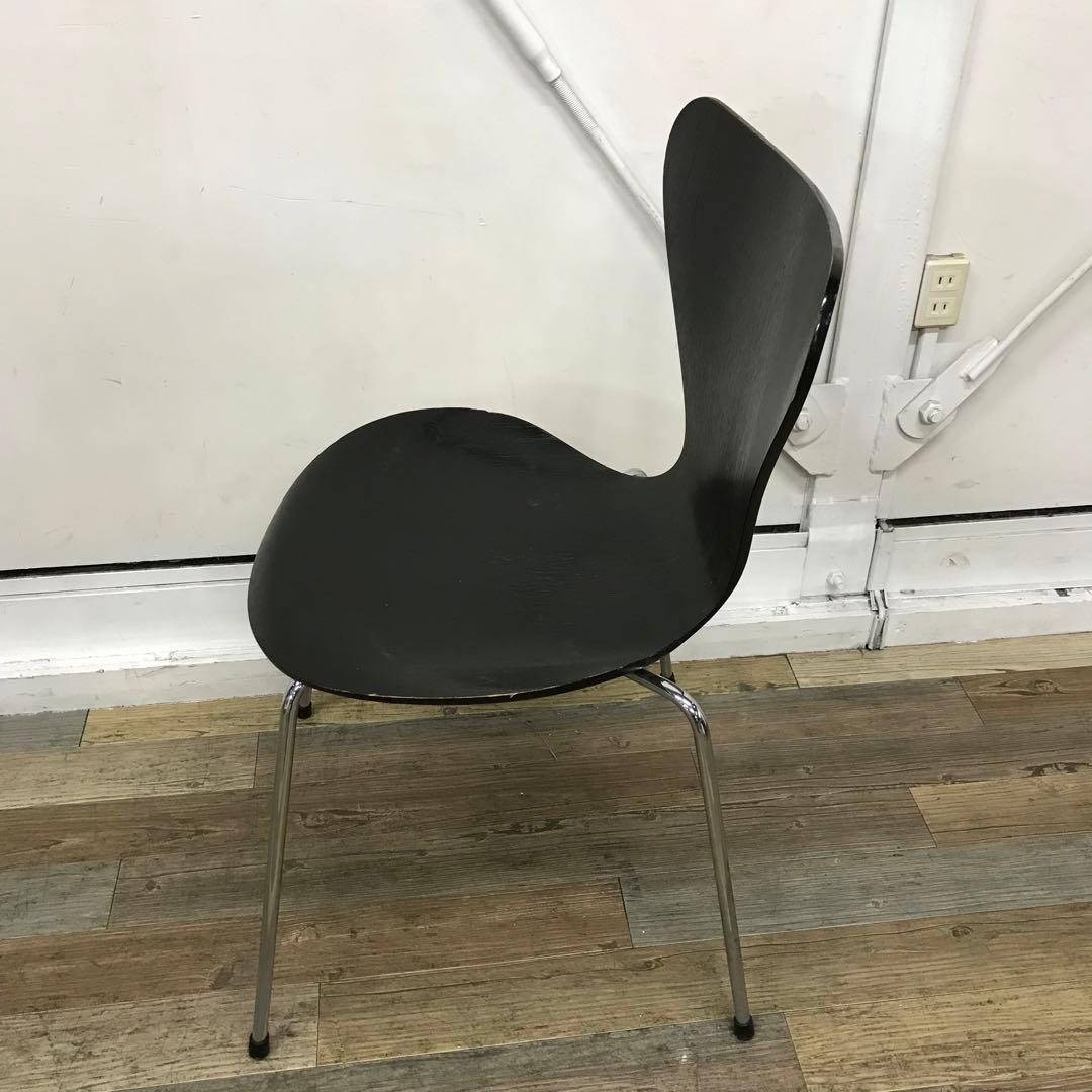 【訳あり・傷多数】 FRITZ HANSEN　セブンチェア　ブラック系 ②