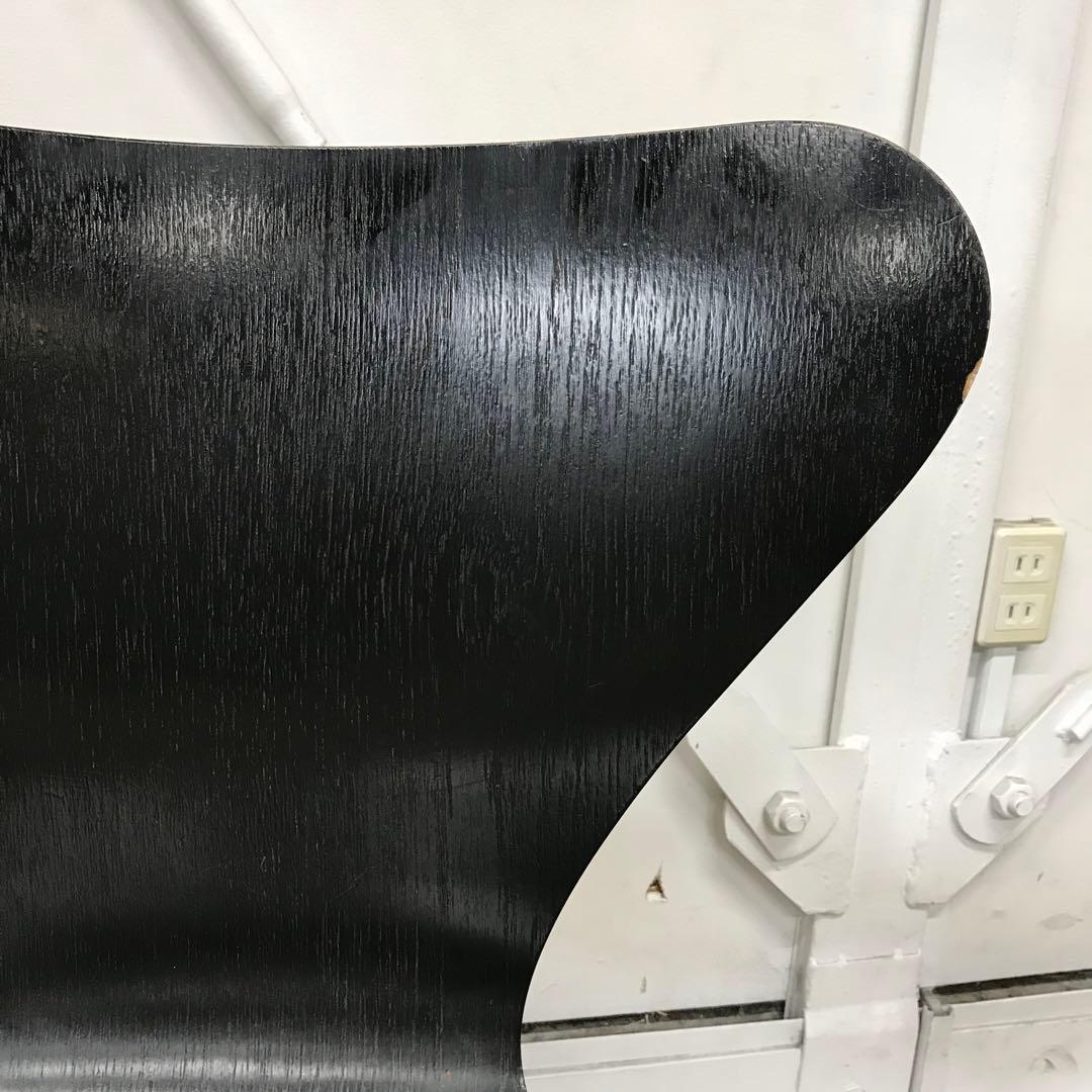 【訳あり・傷多数】 FRITZ HANSEN　セブンチェア　ブラック系 ②