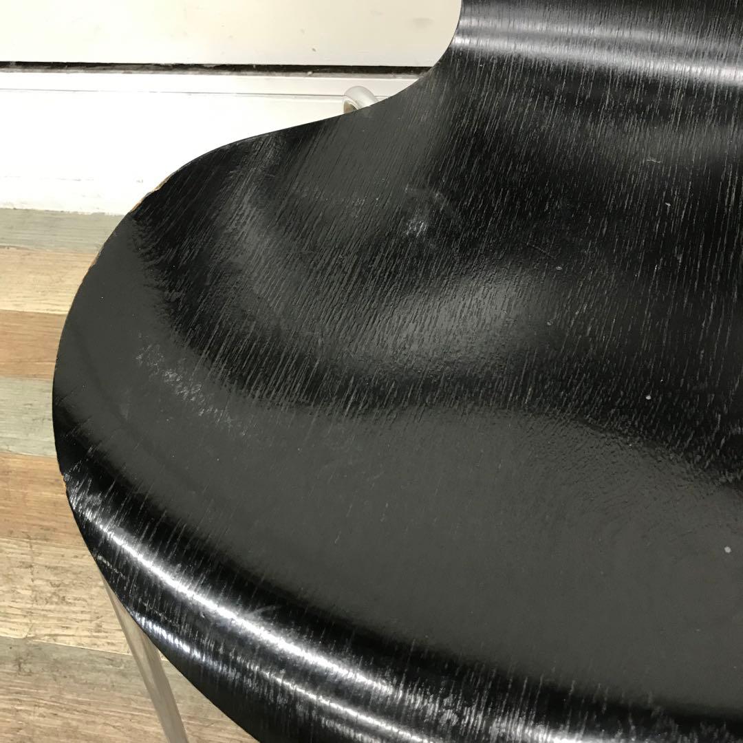 【訳あり・傷多数】 FRITZ HANSEN　セブンチェア　ブラック系 ②
