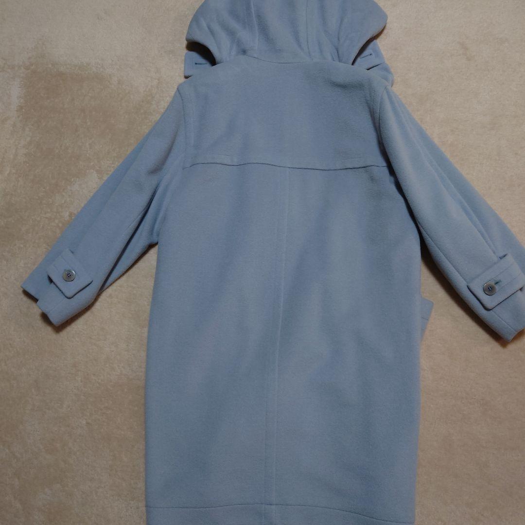 CELINE 水色　ウール　アンゴラ　カシミヤダッフルコート
