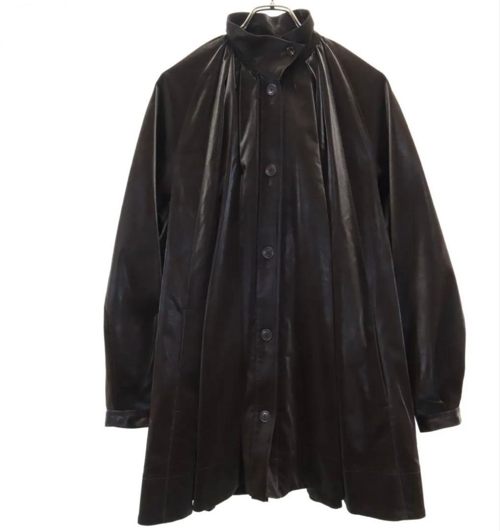 美品 IRENE 光沢 レザー ブルゾン ジャケット ミドルコート/広瀬すず着用