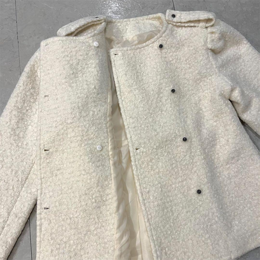 Bibiy. MEGAN LAME JACKET アイボリー ジャケット