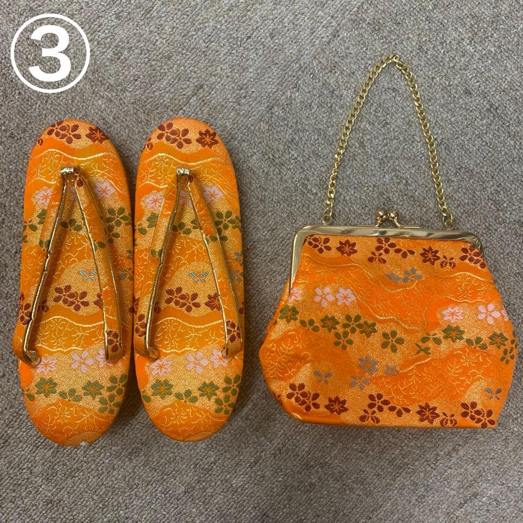 おまとめ512agu4,511agu28,帯,小物類,草履&バッグ□七五三 7歳