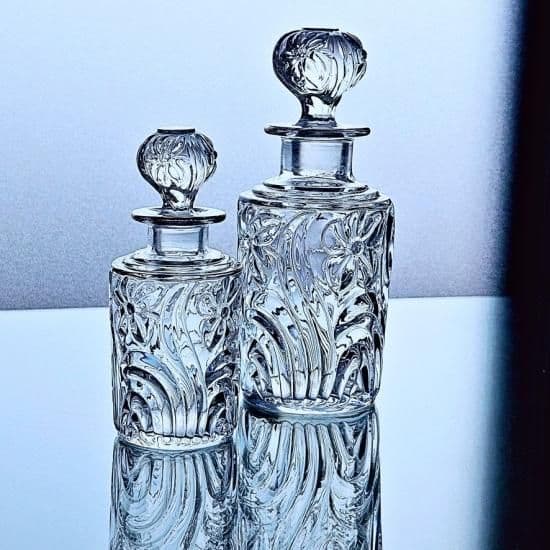 輝くオールドサンルイ 金彩すみれの香水瓶 大#209【20世紀初頭】