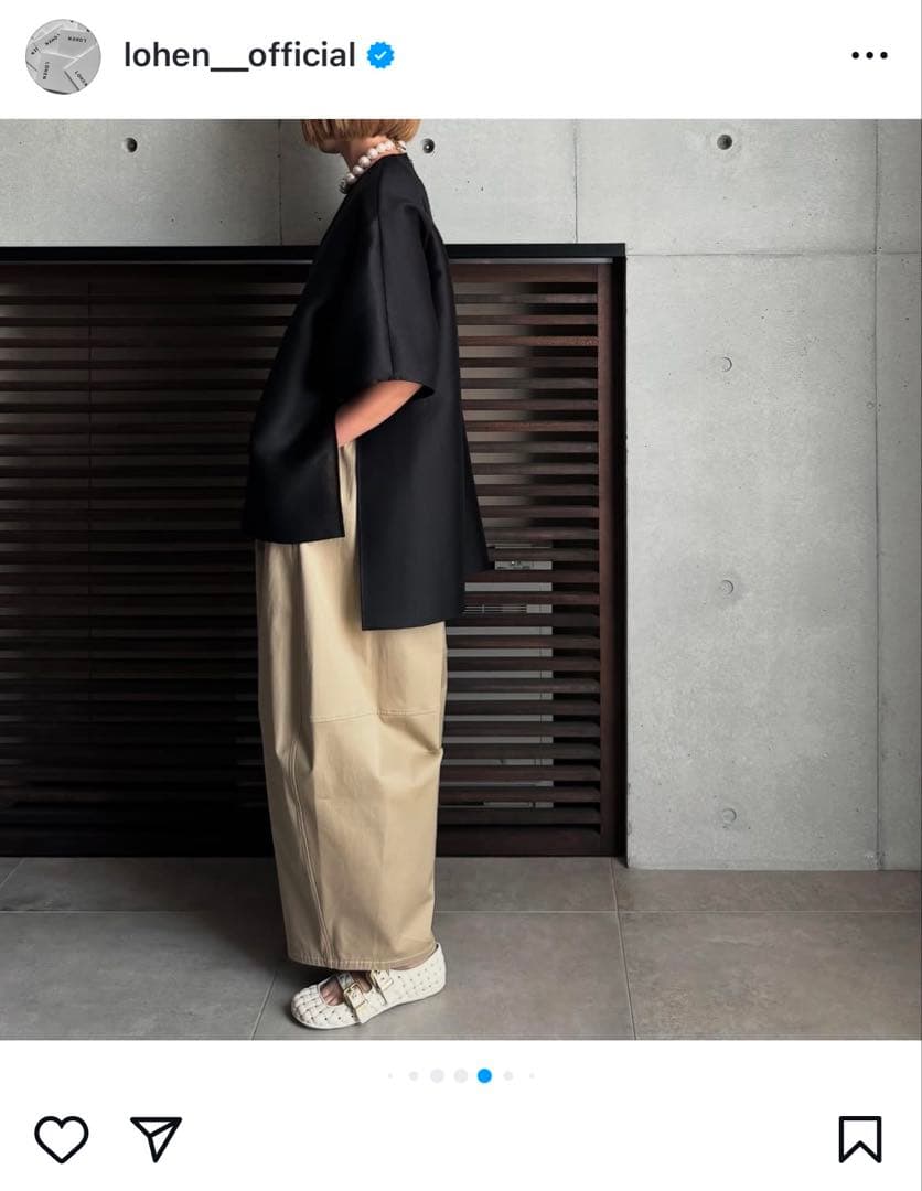 LOHEN ローヘン t-blouse Tブラウス　T-BLOUSE 黒