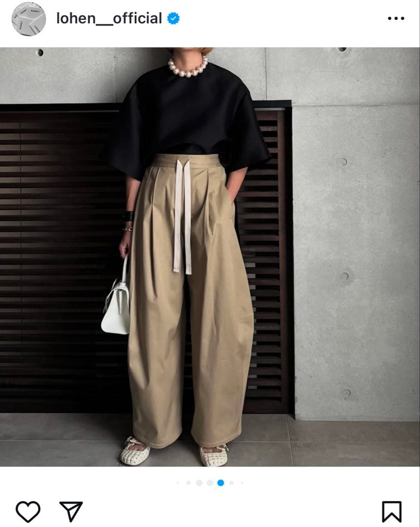 LOHEN ローヘン t-blouse Tブラウス　T-BLOUSE 黒