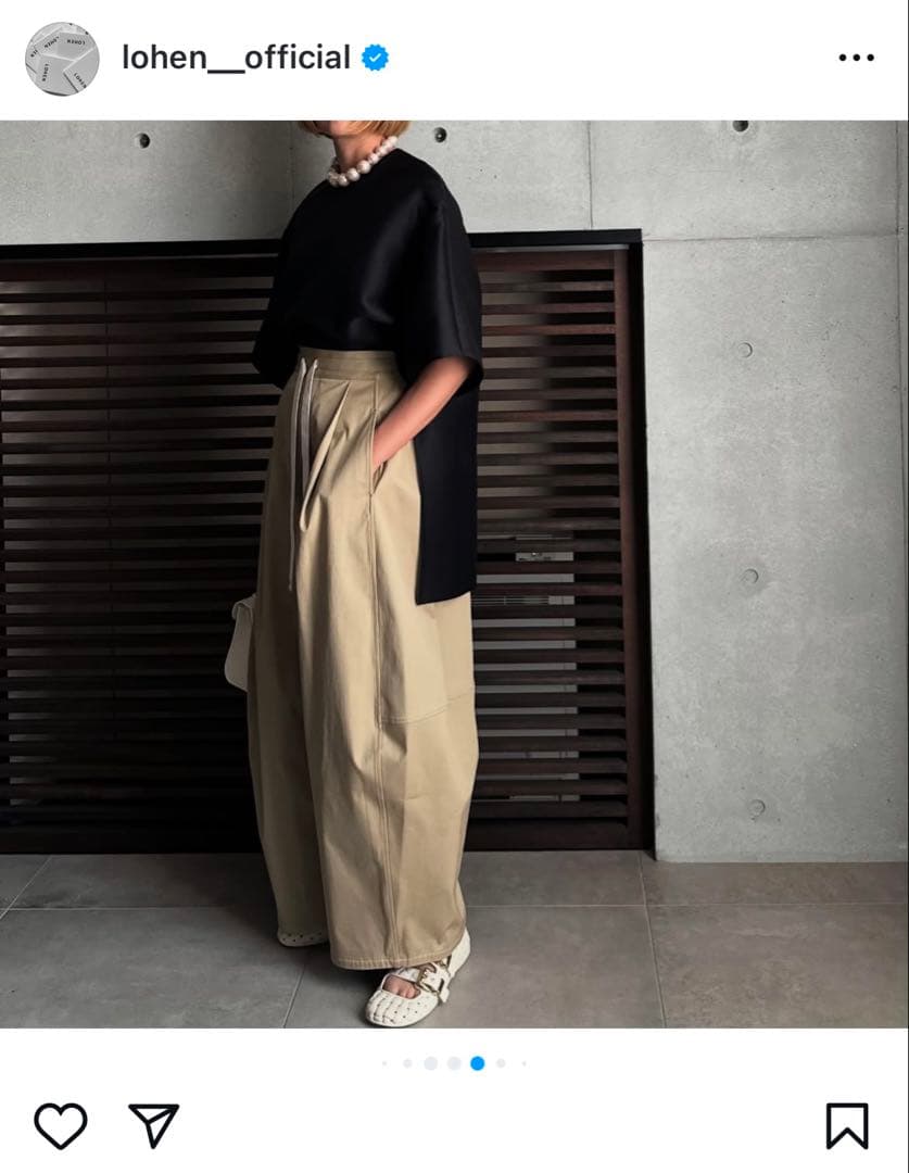 LOHEN ローヘン t-blouse Tブラウス　T-BLOUSE 黒
