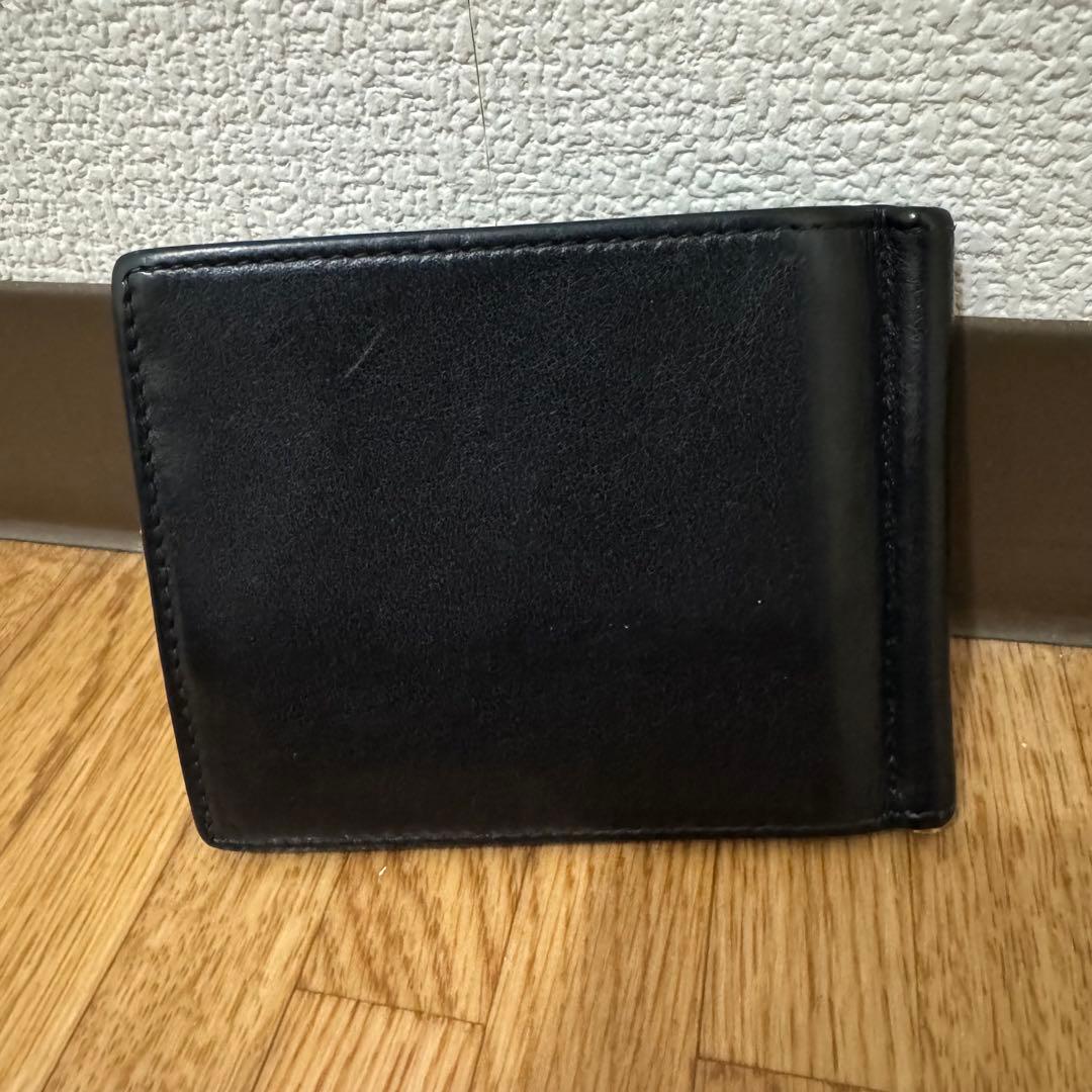 希少/美品/DIOR HOMME マネークリップ オールレザー ロゴ刻印 黒