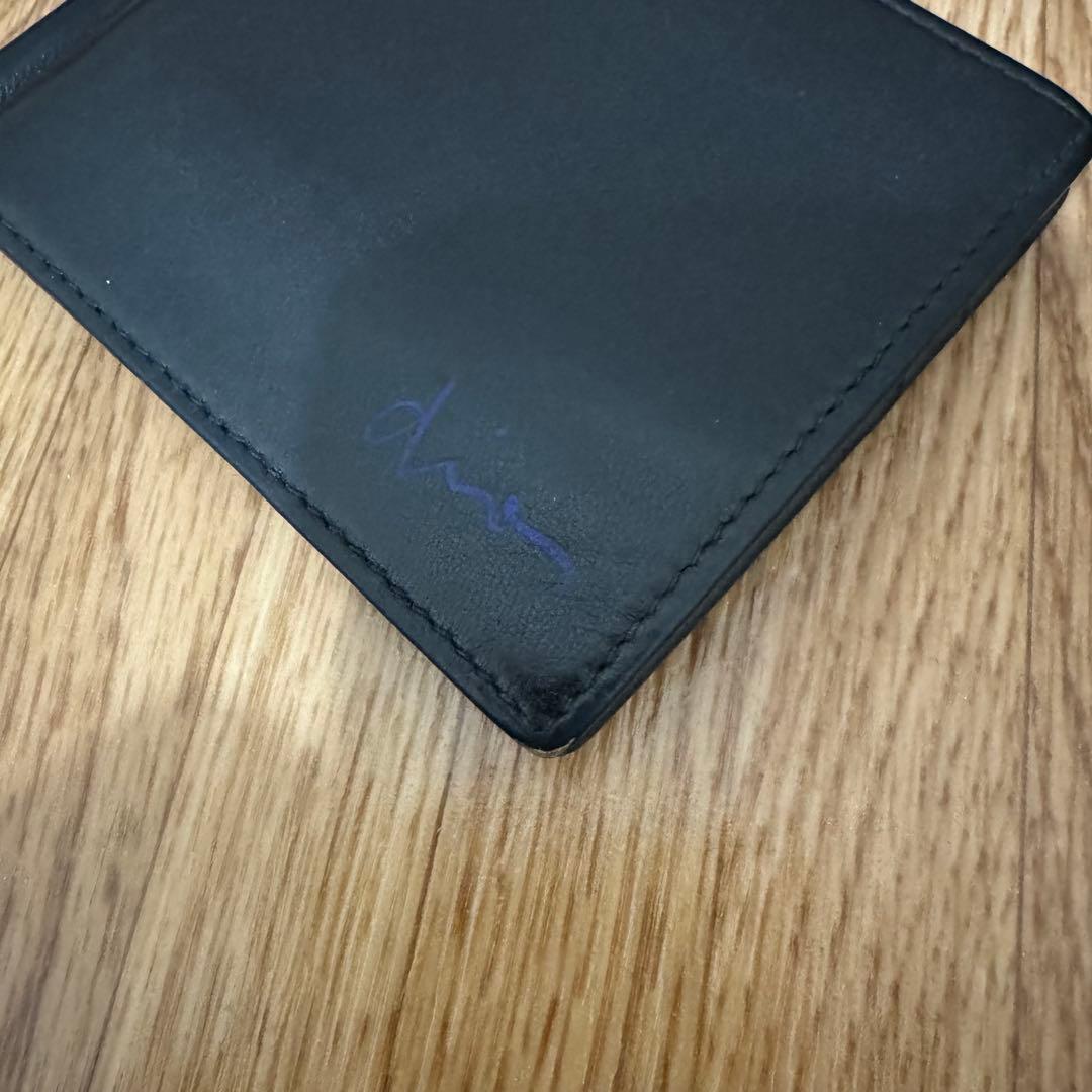 希少/美品/DIOR HOMME マネークリップ オールレザー ロゴ刻印 黒