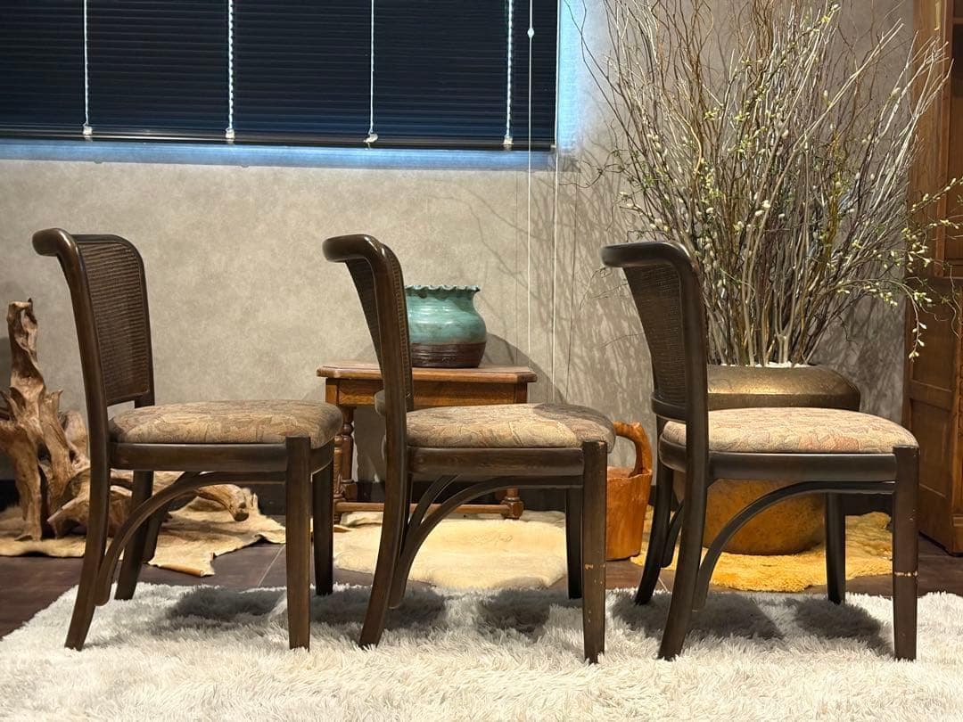 karimoku カリモク　ダイニングチェア　リビングチェア　ラタン IYG