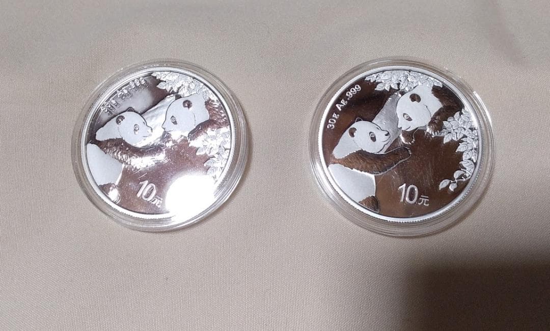 パンダ銀貨30g×2枚セット　　純銀