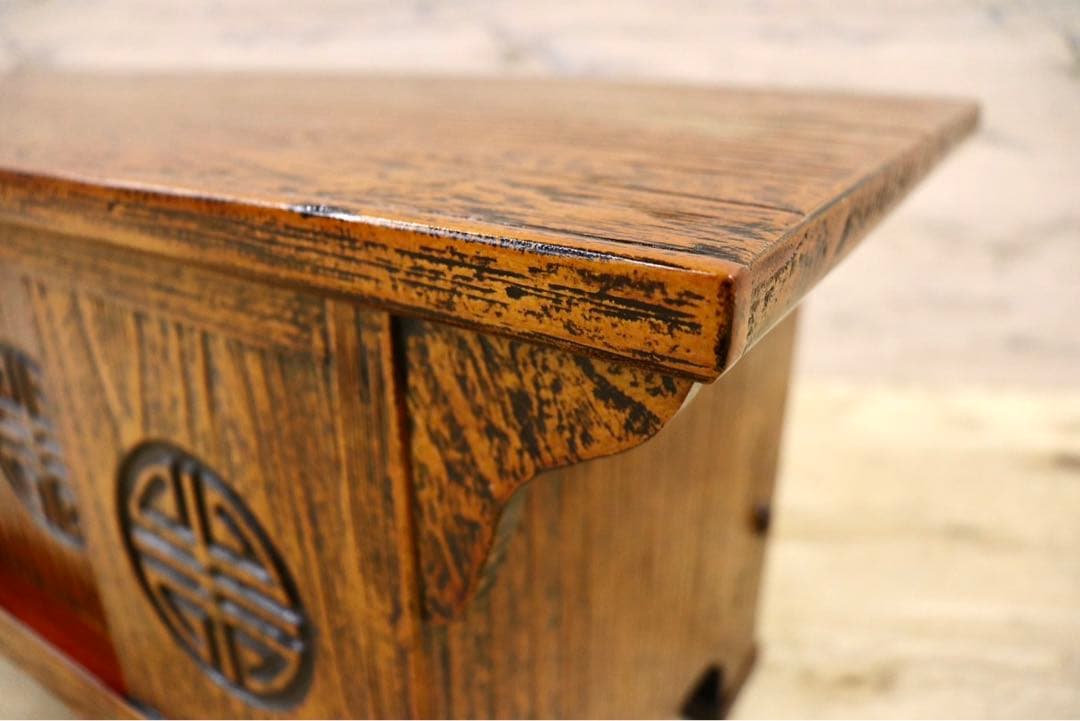 GMIS38B○李朝家具 机 文机 ライティングデスク 飾り台 引き出し アンテ