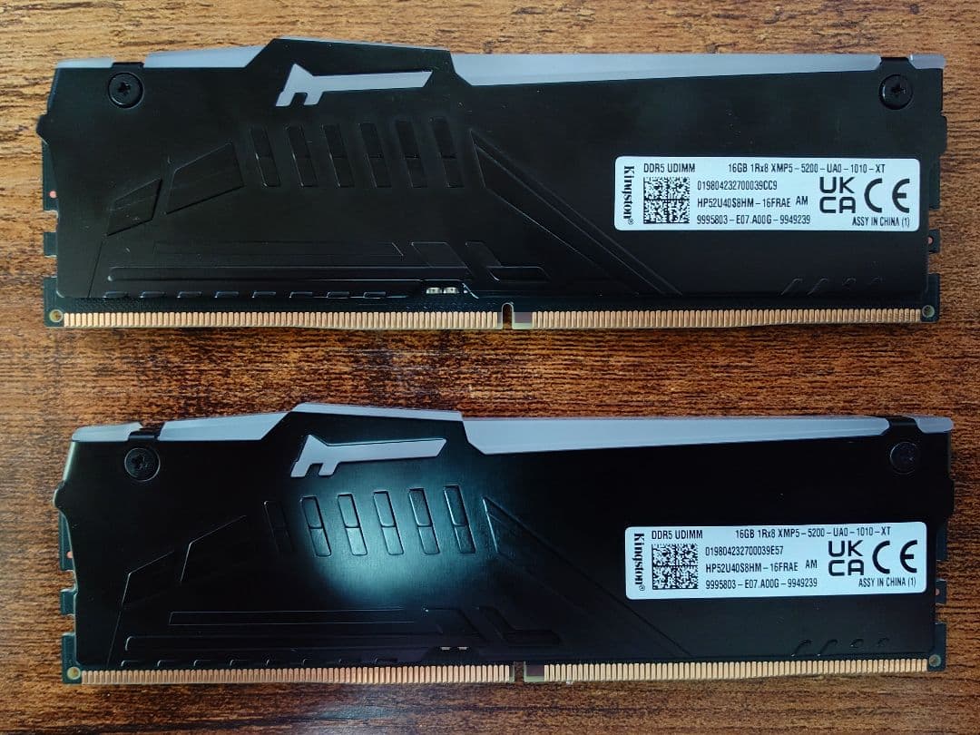 KINGSTON FURY DDR5 5200 16GB 2枚
