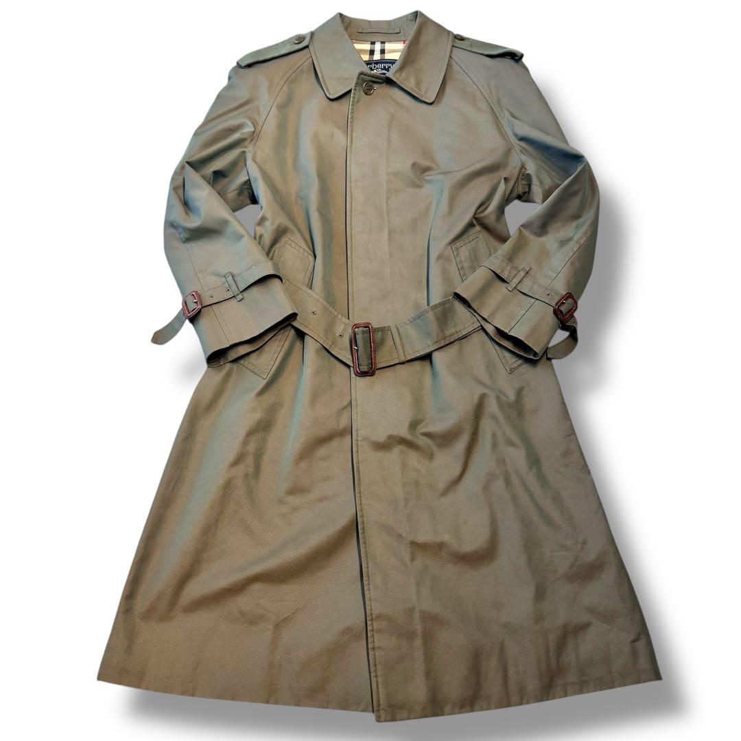 美品✨BURBERRY✨バーバリー トレンチコート ノバチェック カーキ メンズ