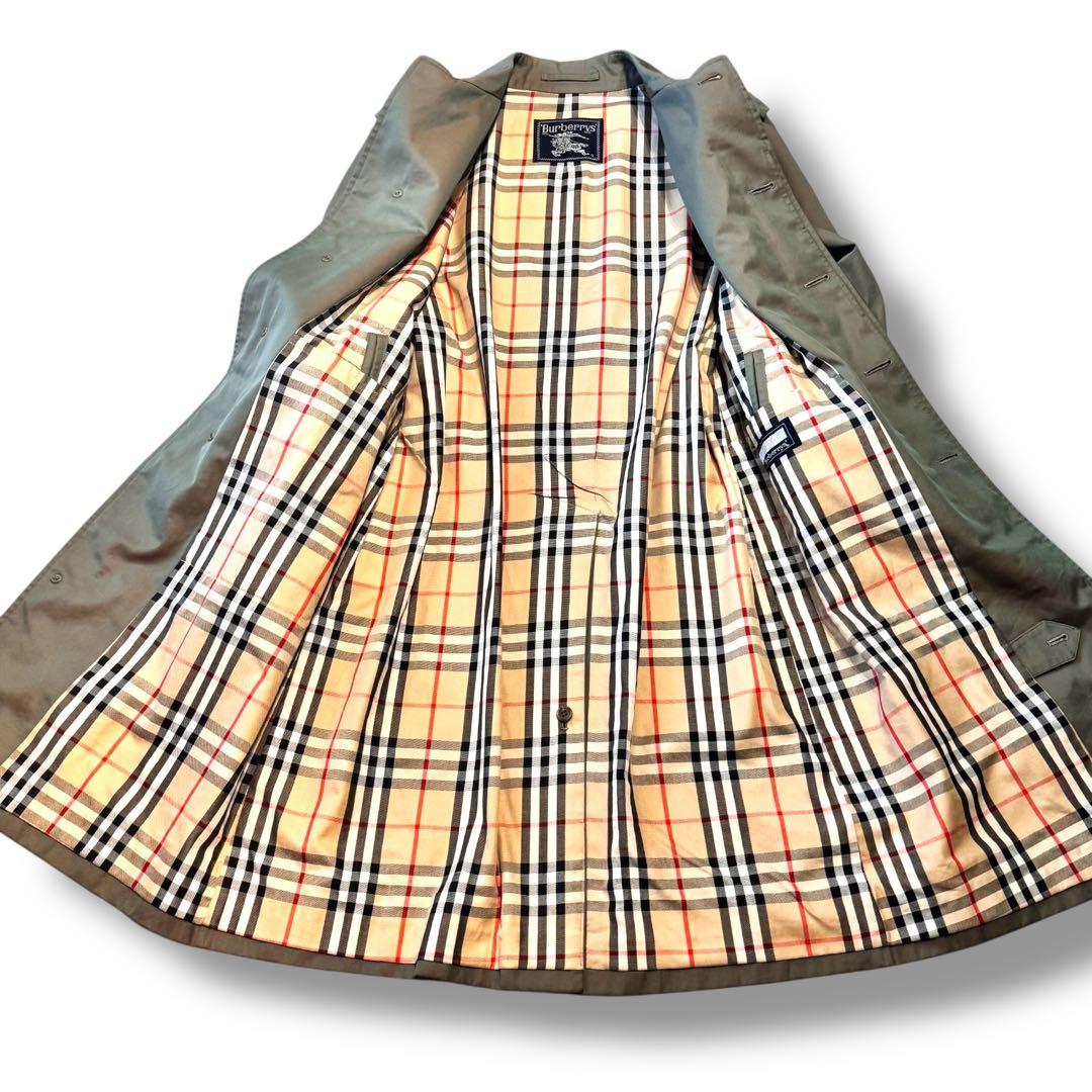 美品✨BURBERRY✨バーバリー トレンチコート ノバチェック カーキ メンズ