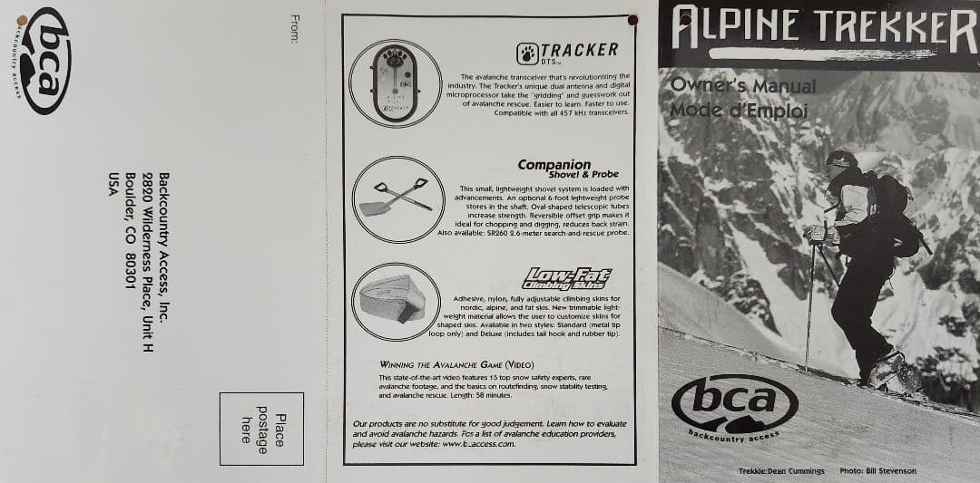 bca Alpine Trekker 元箱・説明書付 スキーツーリングアダプター