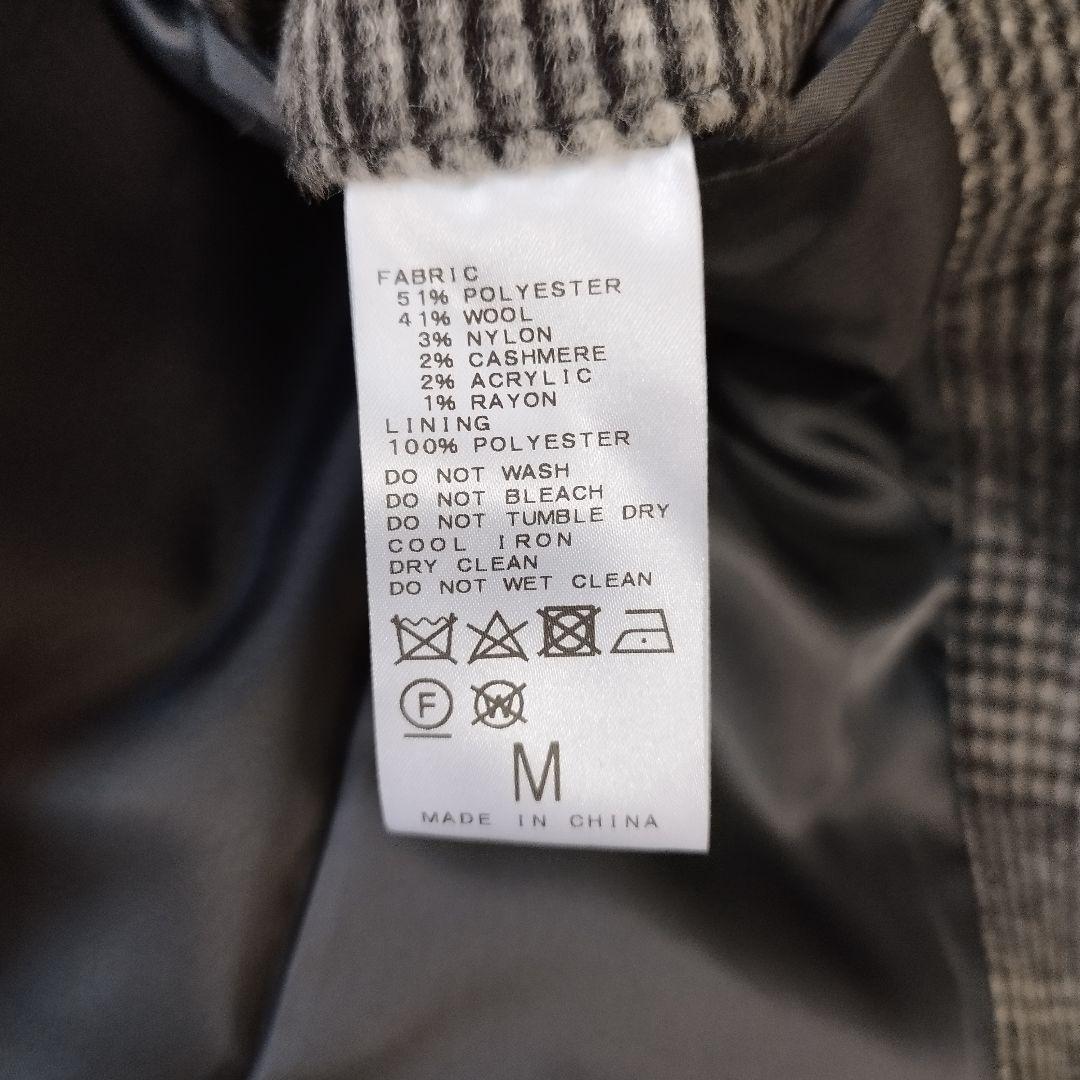 417 EDIFICE エディフィス チェスターコート グレンチェック カシミヤ