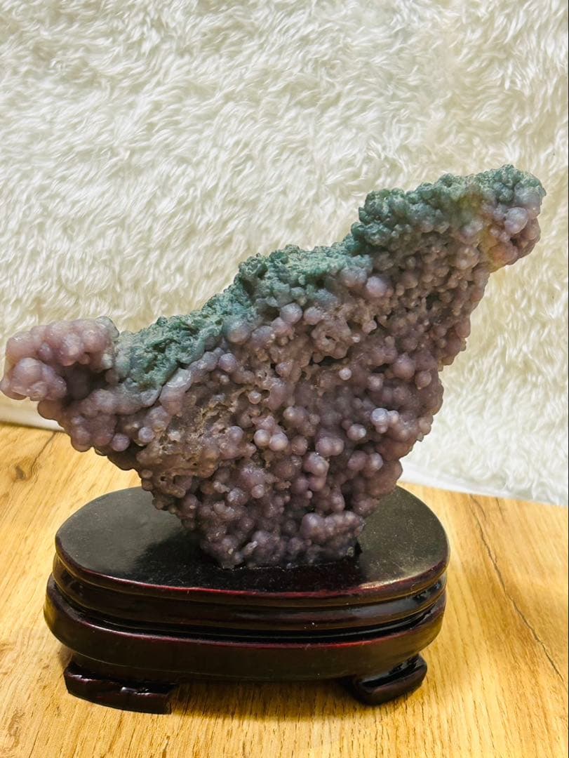 高品質 台座付き ぶどう石 天然石