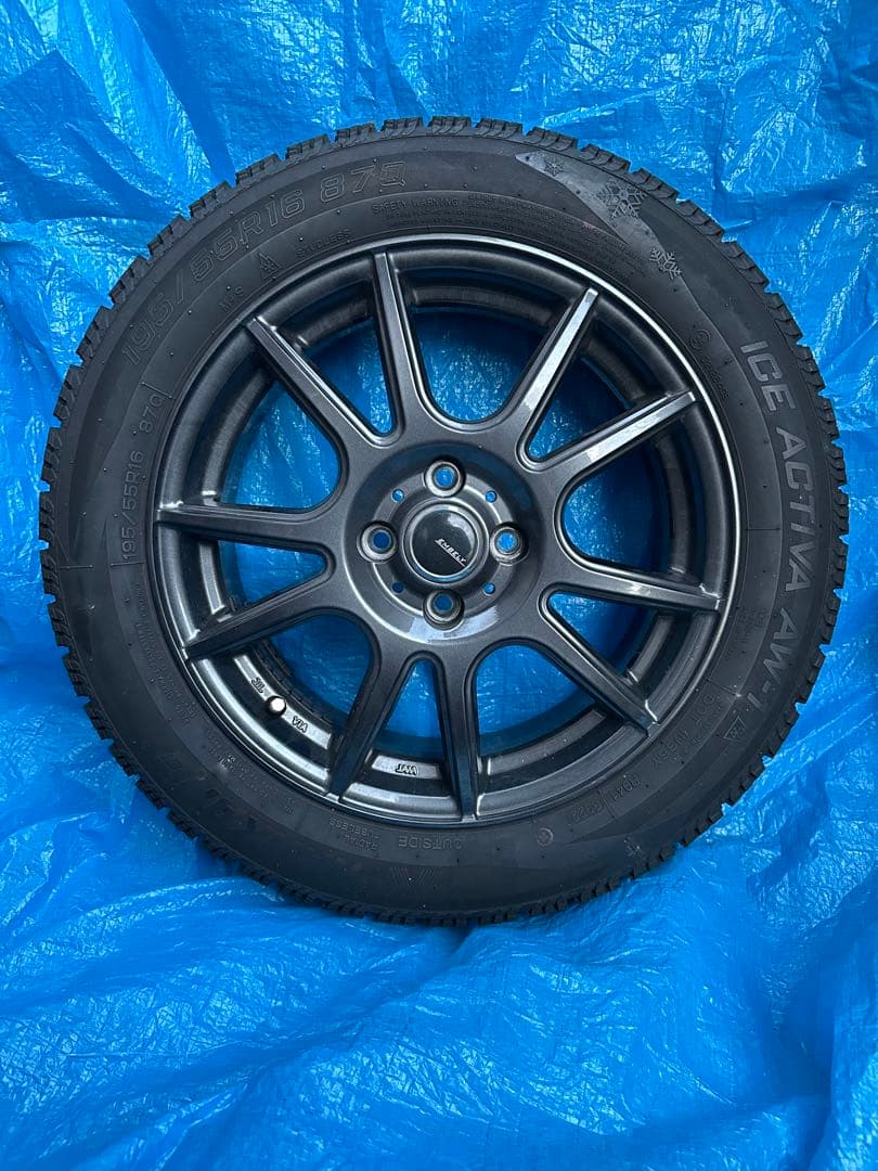 スタッドレスタイヤ 16インチ アルミホイール4本セット　195/55R16