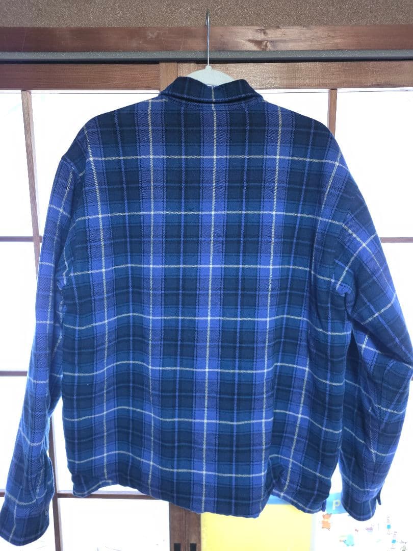 ジャケット・アウター supreme Thermal Zip Up Flannel Shirt M