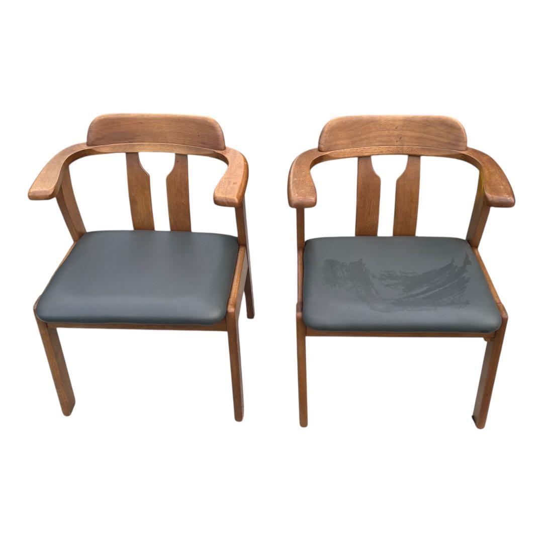 ダイニングチェア　アームレスト　アンティーク　レトロ　昭和