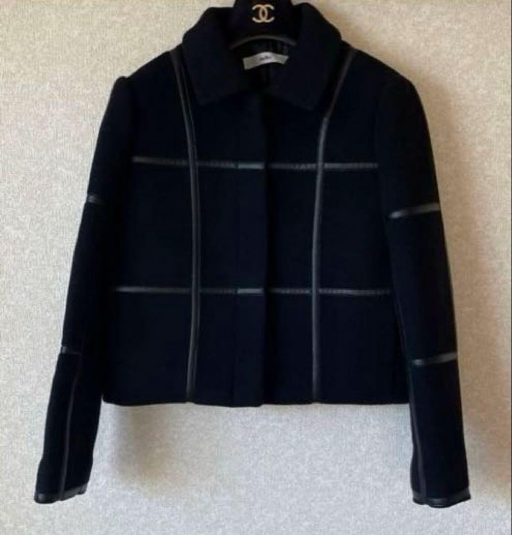 sheller レザーチェックコート　最終値下げ