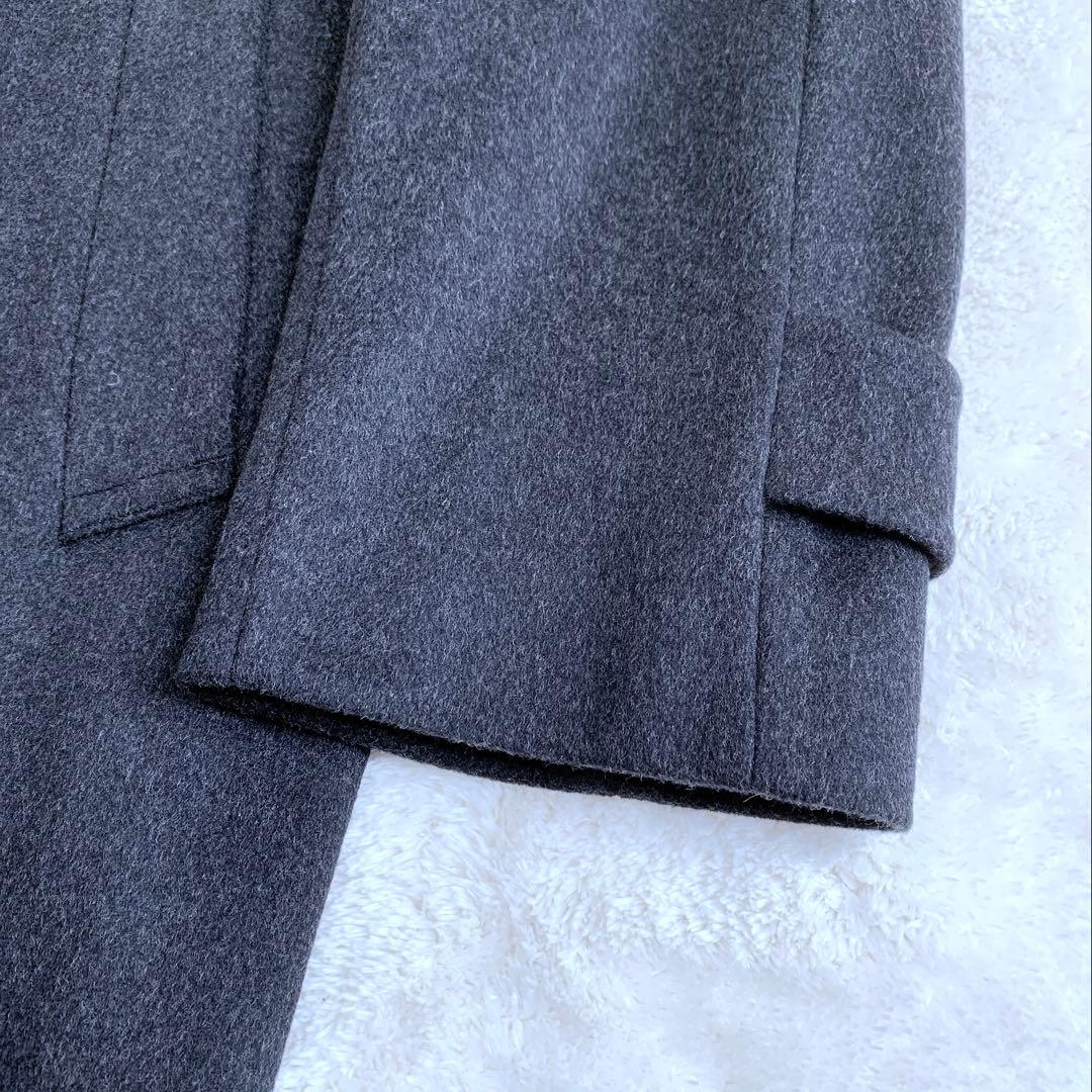 極美品♪ ニューヨーカー カシミヤウール バルカラーコート ロング XL