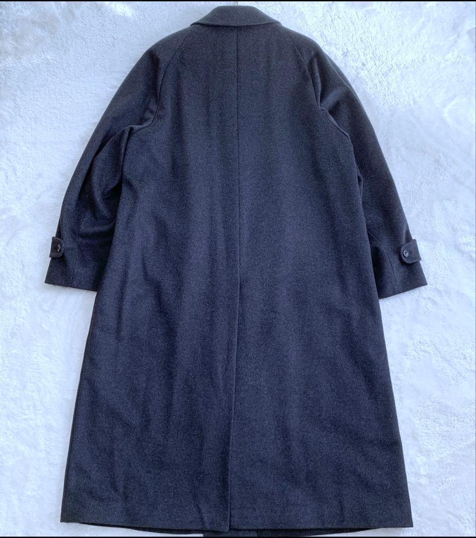 極美品♪ ニューヨーカー カシミヤウール バルカラーコート ロング XL