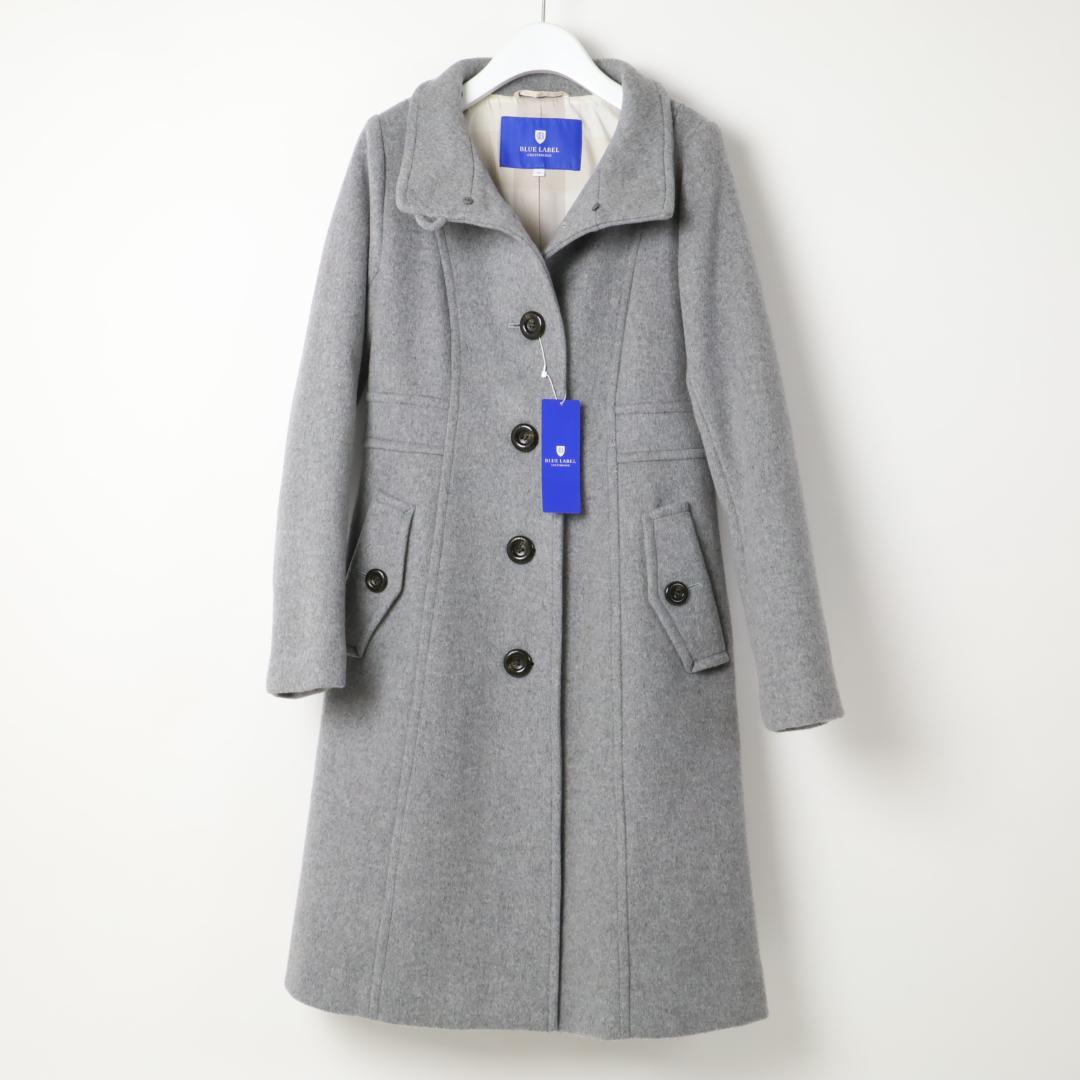 348 新品 ブルーレーベル クレストブリッジ ウール スタンドカラーコート38