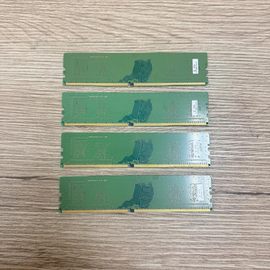 【SAMSUNG】 DDR4-2666V 4GB メモリ4枚セット計16GB
