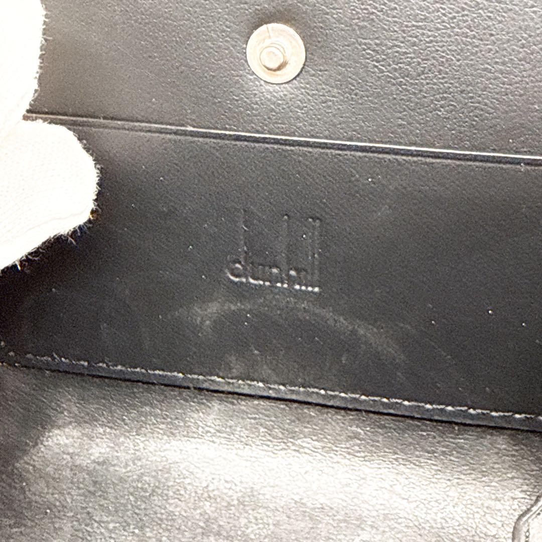 現行 極美品✨ ダンヒル ケース 小銭入れ 総柄 PVC レザー ブラック