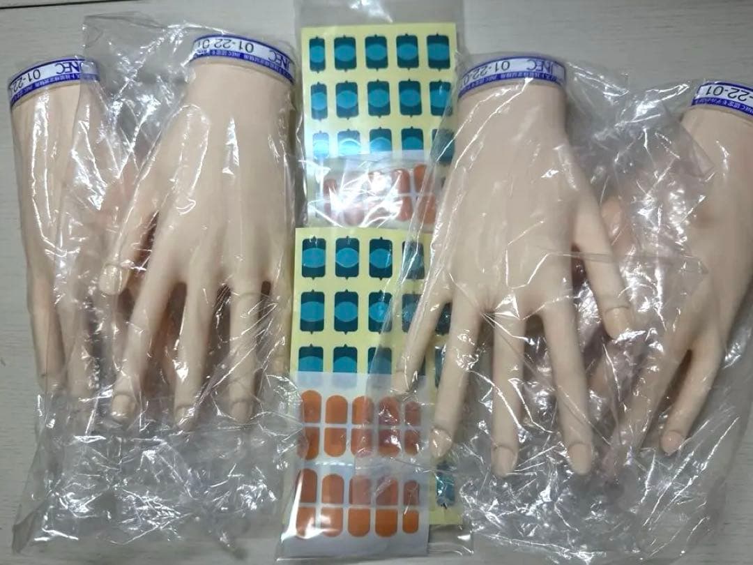 【最終価格　ネイリスト検定用】認定モデルハンド　技能検定公式問題集　認定チップ