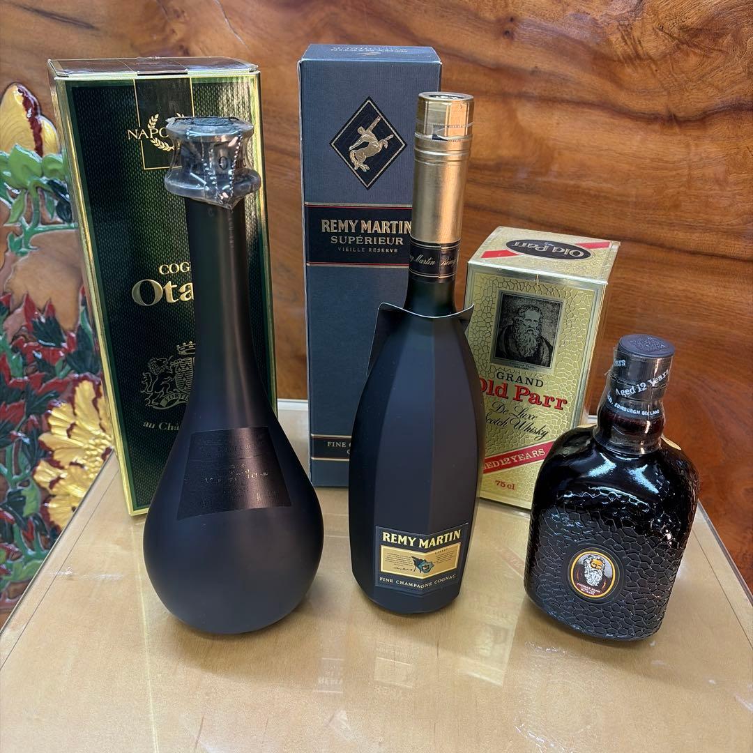 REMY MARTIN、Otaru、Old Parr 古酒3本セット