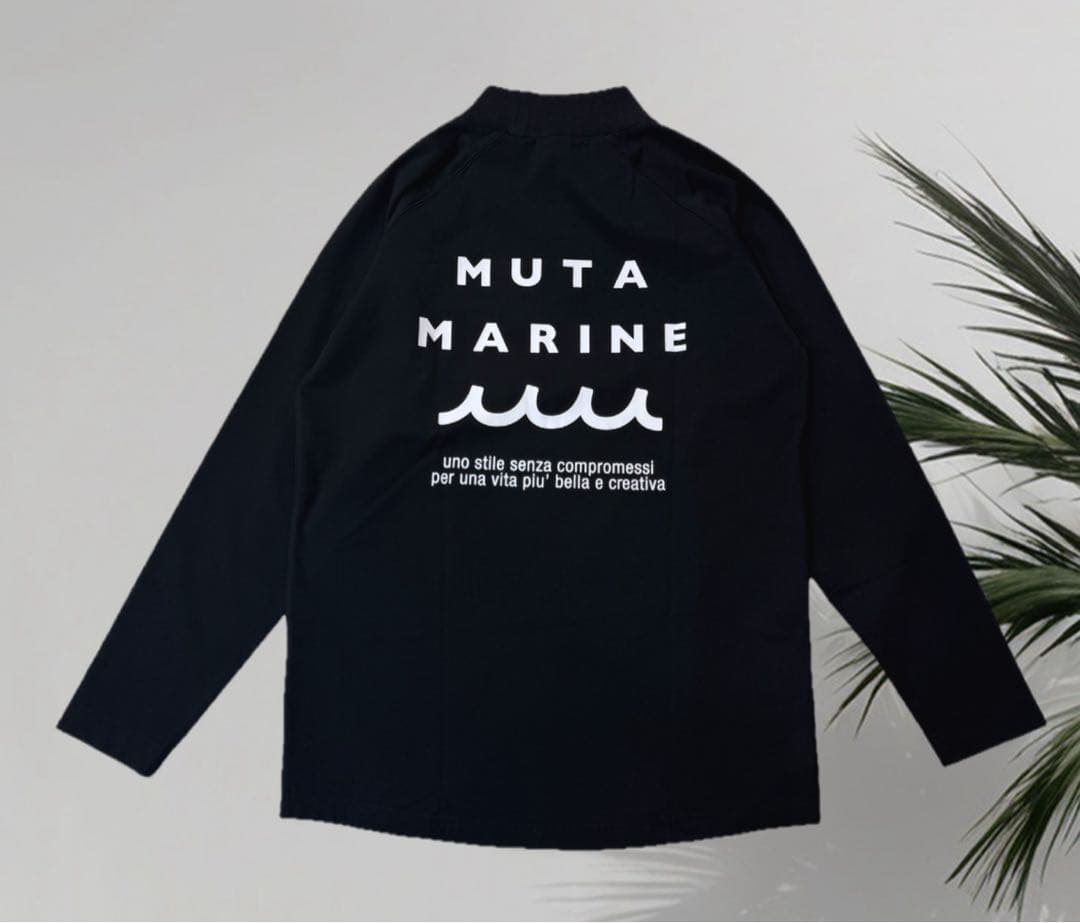 【新品】ムータマリン　ゴルフ　裏起毛　モックネック　黒　Lサイズ